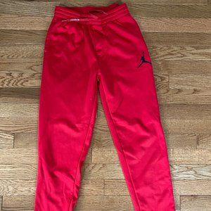Nike Jordan, red, tapered leg joggers, Youth Large